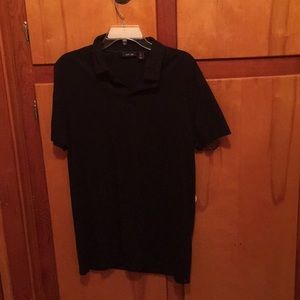 Black polo shirt slim fit brand new size large
